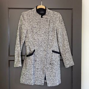 Zara Black and White tweed jacket blazer Small